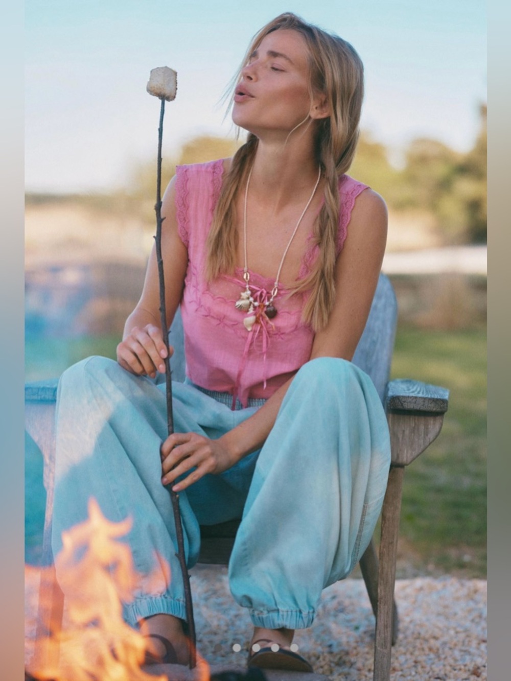 Anthropologie Baby Pink Ribbon, Lace, Bow Embroidered Cami NWT